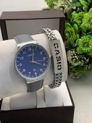 Silver Casio MTP-V002gl-7b2 Analog Watch + Bracelet