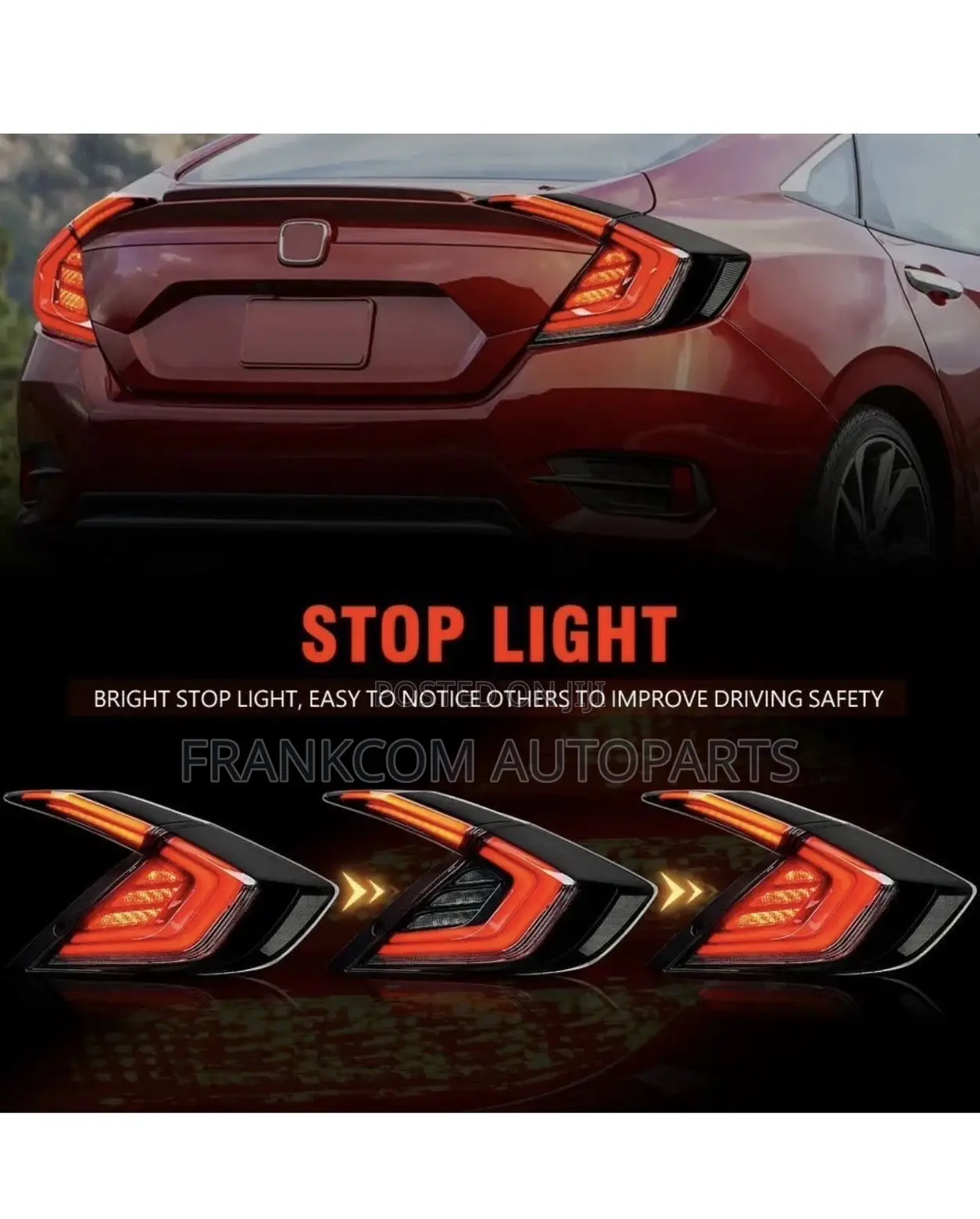 Honda Civic 2016-2021 Taillights Black Out Led