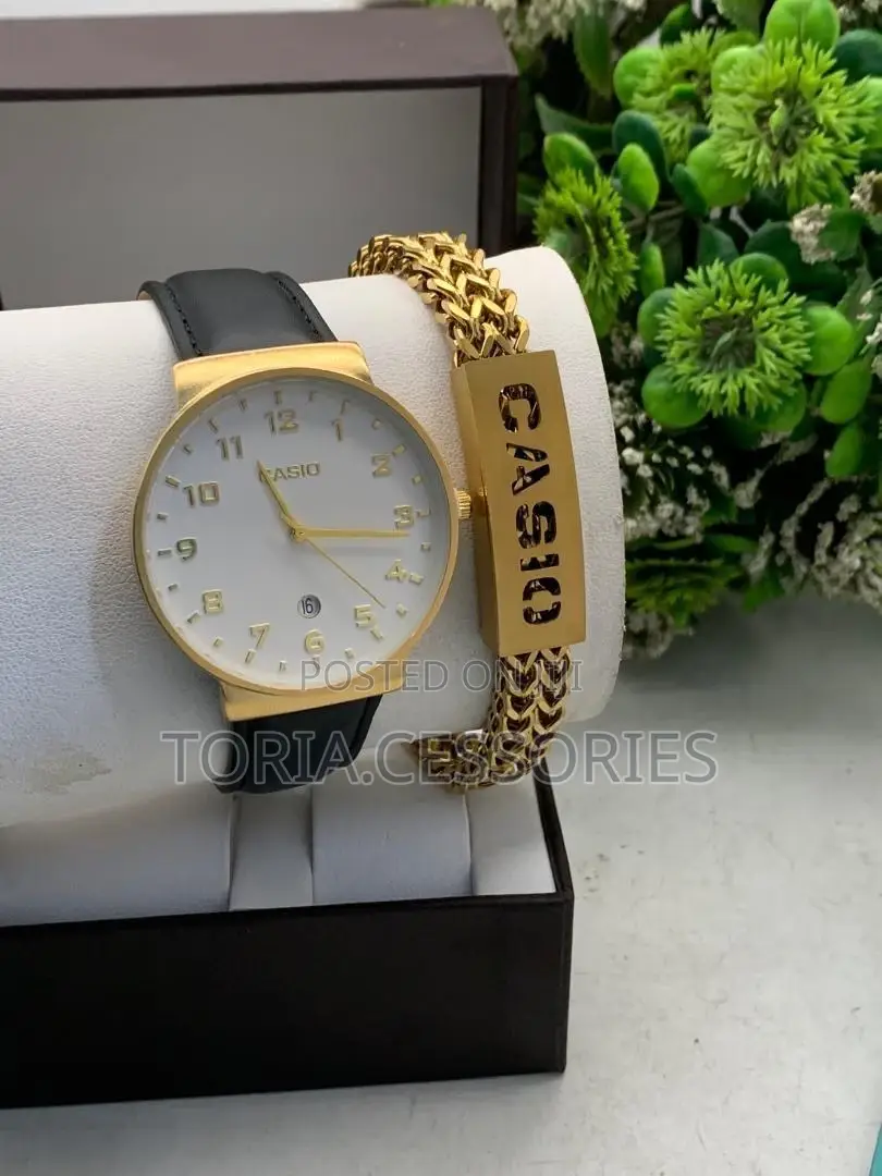 Casio Chain Bracelet With Watch for Men