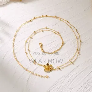 Gold Color Metal Flower Bikini Waist Body Chain