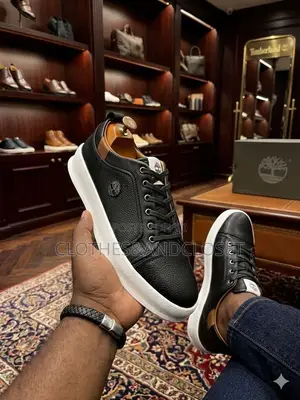 Timberland Sneakers Featuring a Black Leather Upper