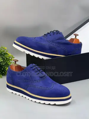 Timberland Unisex Blue Suede Brogue Loafer Shoes,