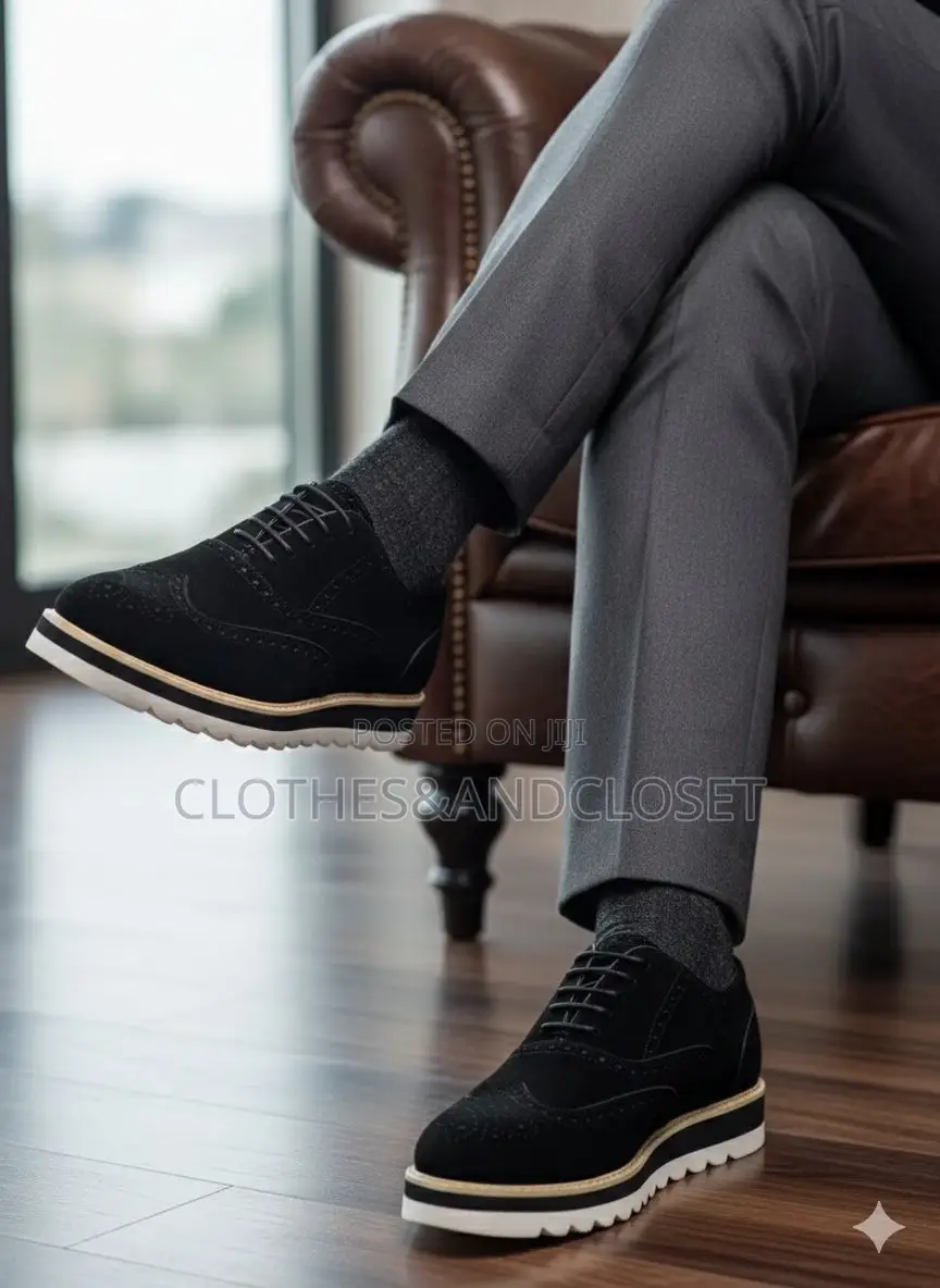 Timberland Brogue Shoes Featuring a Black Suede Upper