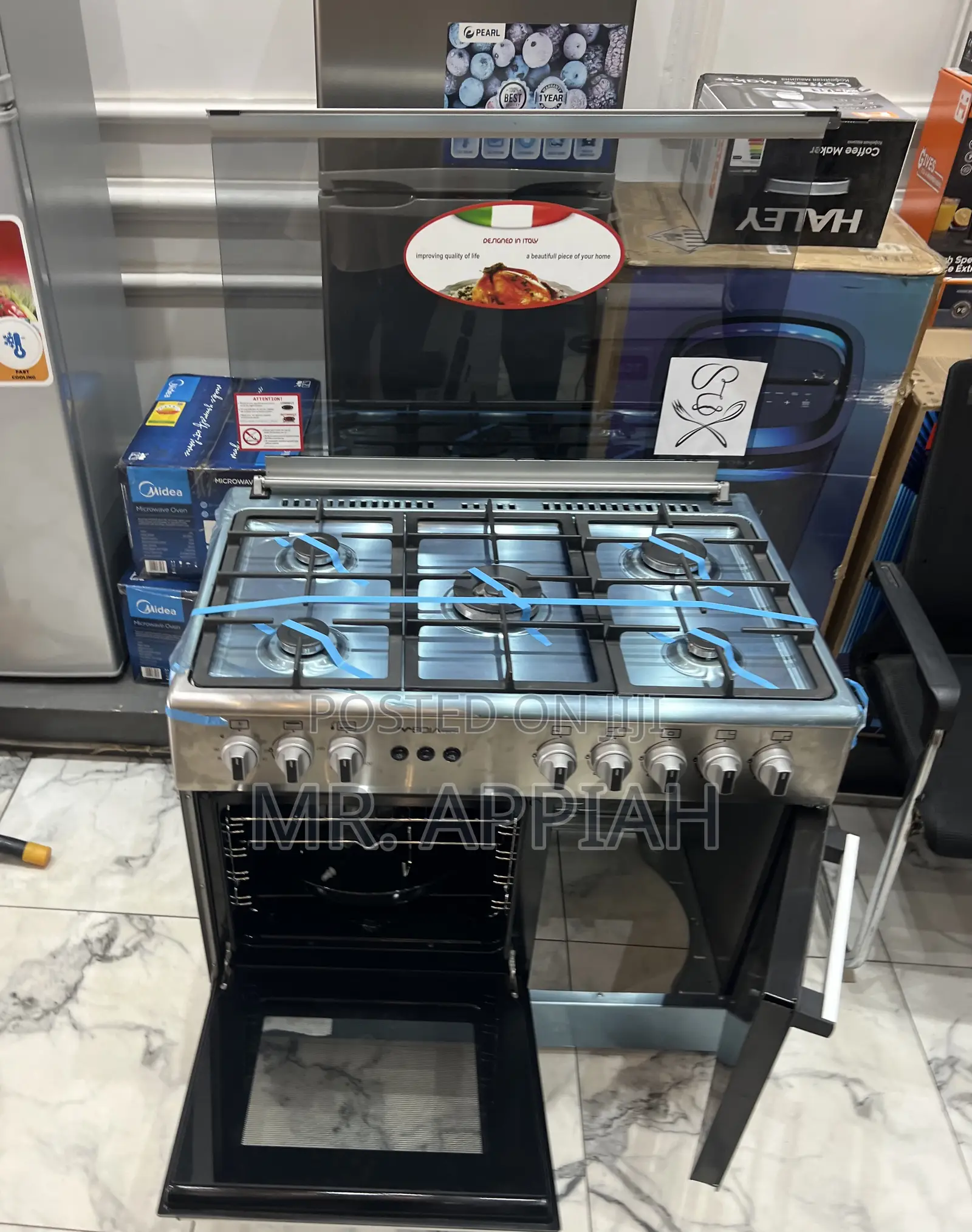 Fast Cooking Mediatech 60x90cm 5 Gas Burner(Gray) 