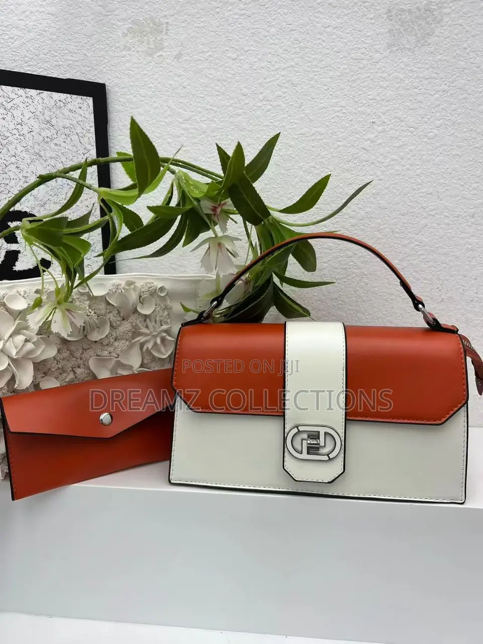 Rectangular Clasp Handbag