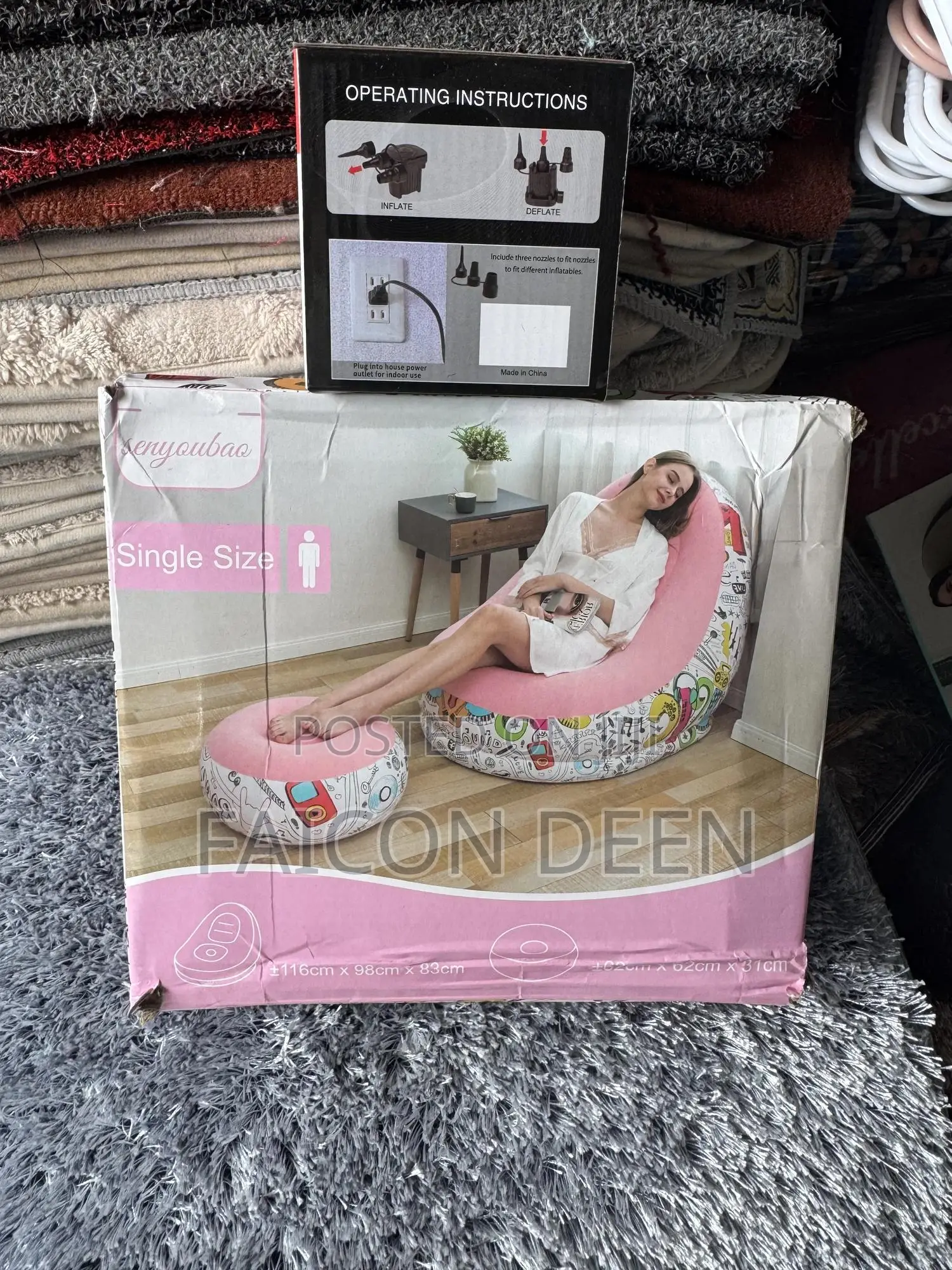 Modern Inflatable Lounge Seat (Inflatable Air Sofa + Free Pump