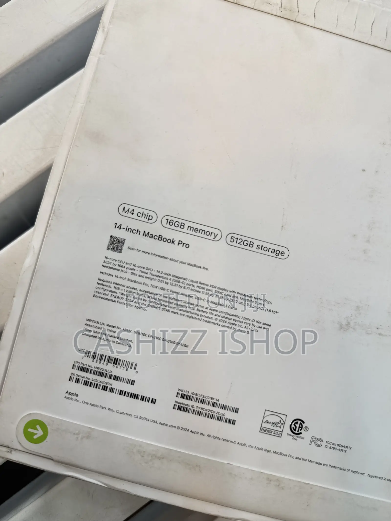 Laptop Apple MacBook Pro 2024 M4 14-inch 16GB Apple M4 SSD 512GB