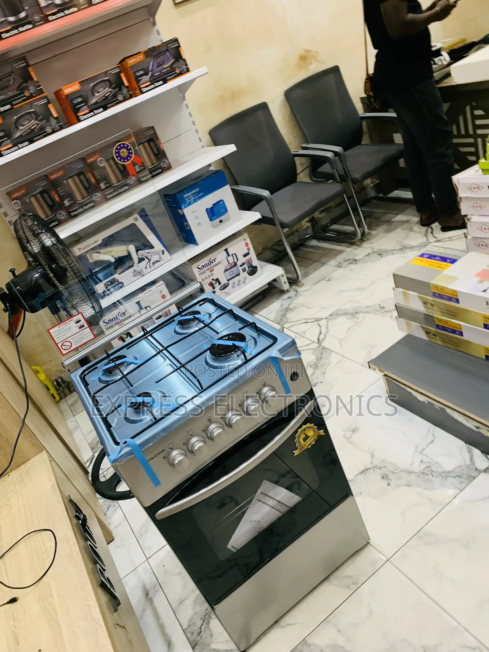 Ultra Modern Gas Cooker Oven Sliver 4b 50/50