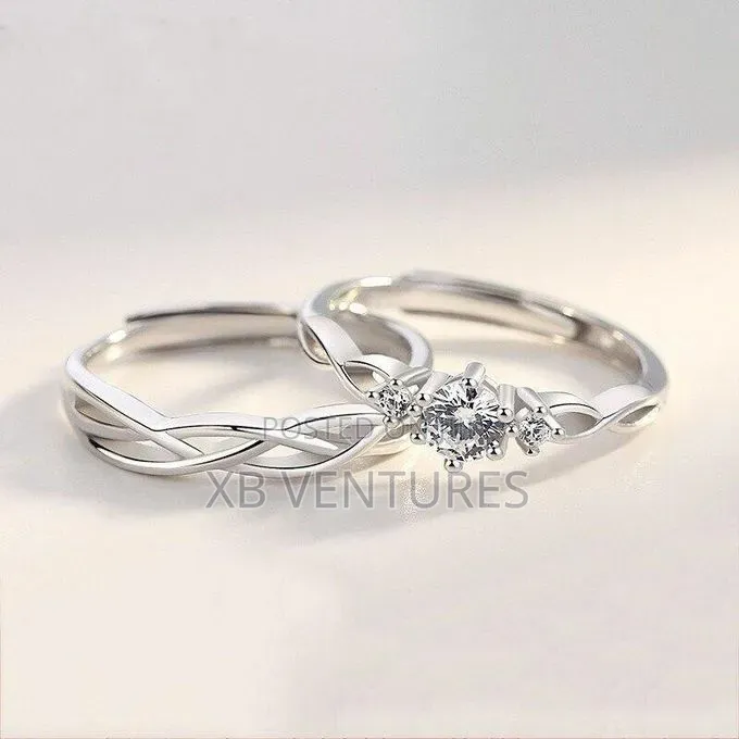 2pcs Engagement/Wedding Couple Rings Jewelry