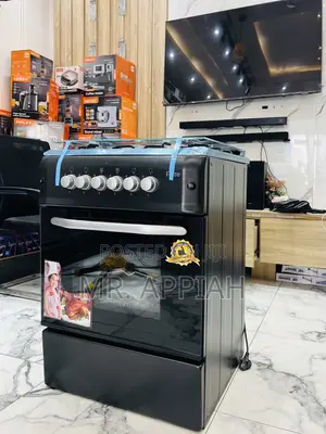 Affordable Ferre 4 Gas Burner Freestanding Gas Cooker(Black)60x60cm.