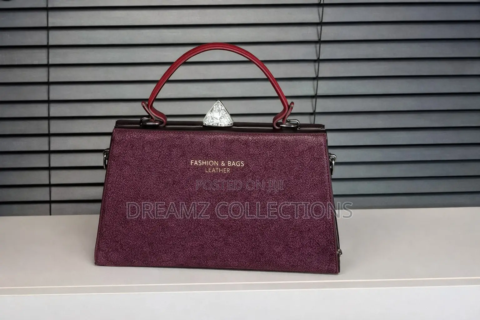 Trapezoid Handbag With Strap