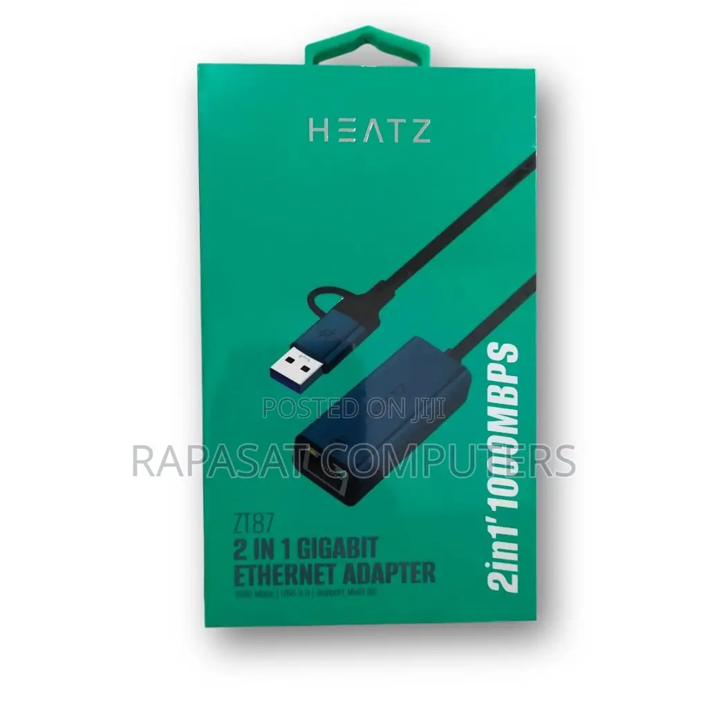 Heatz Zt87 2-in-1 Gigabit Ethernet Adapter