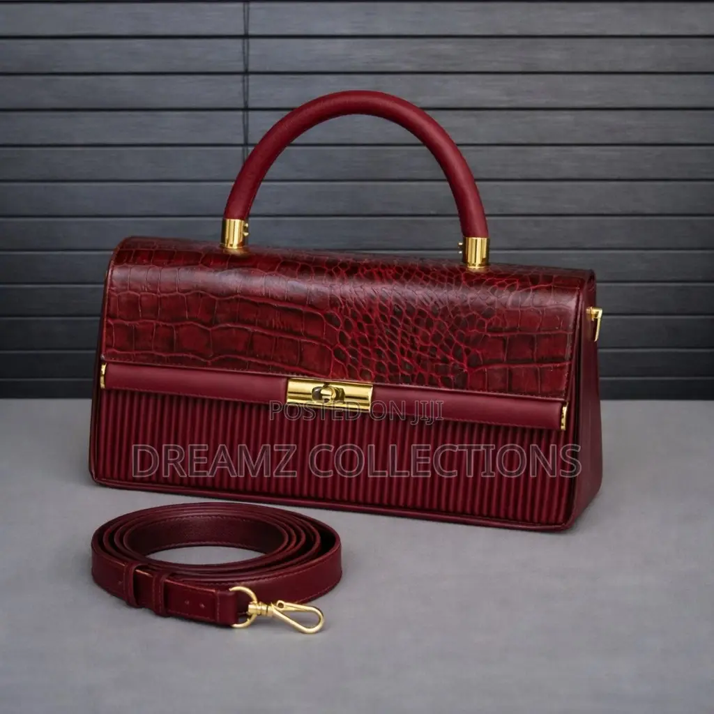 Textured Contrast Luxury Handbag