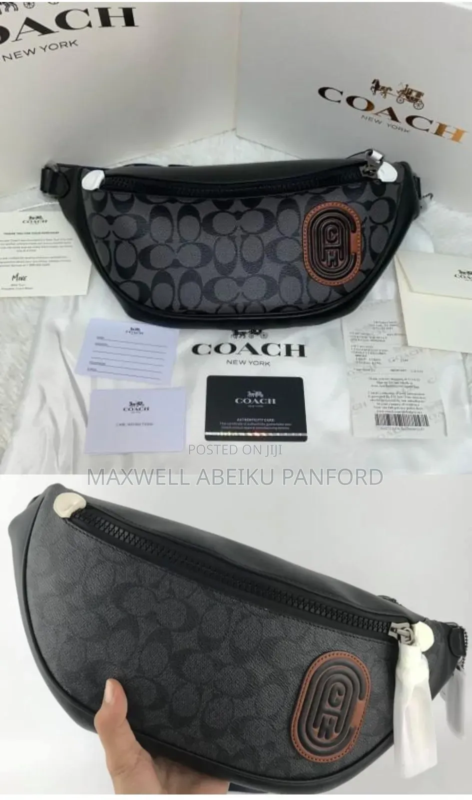 New Coach Original Rivington Belt Bag With Signature