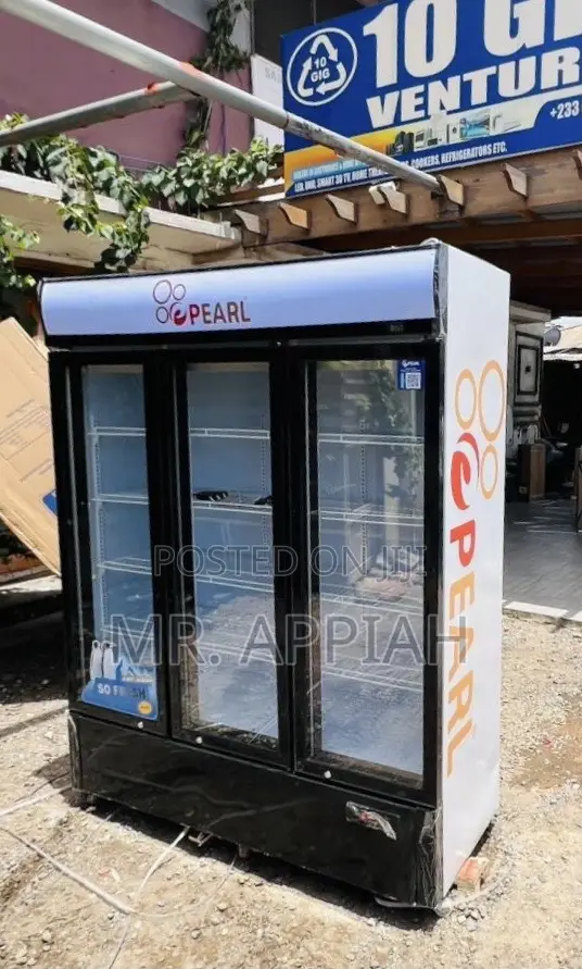 Fast Chilling Pearl PVC-150 3 Door Display Fridge/Beverage Cooler.