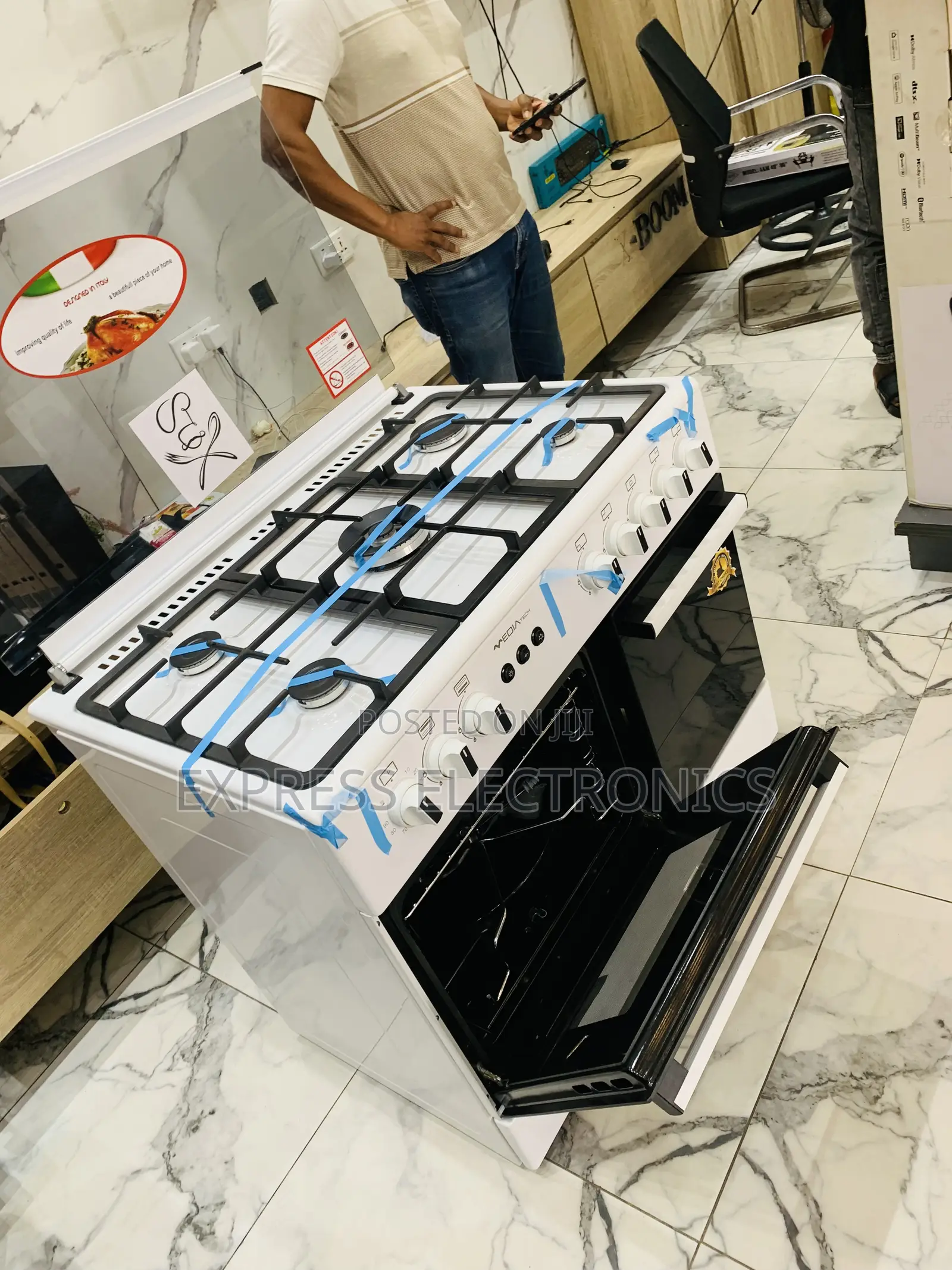 Zealous Sleek New 5burner Gas Cooker Oven 60/90