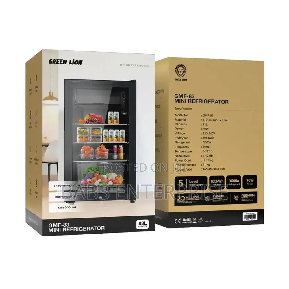 Green Lion GMF-83 Mini Refrigerator 83l – Black