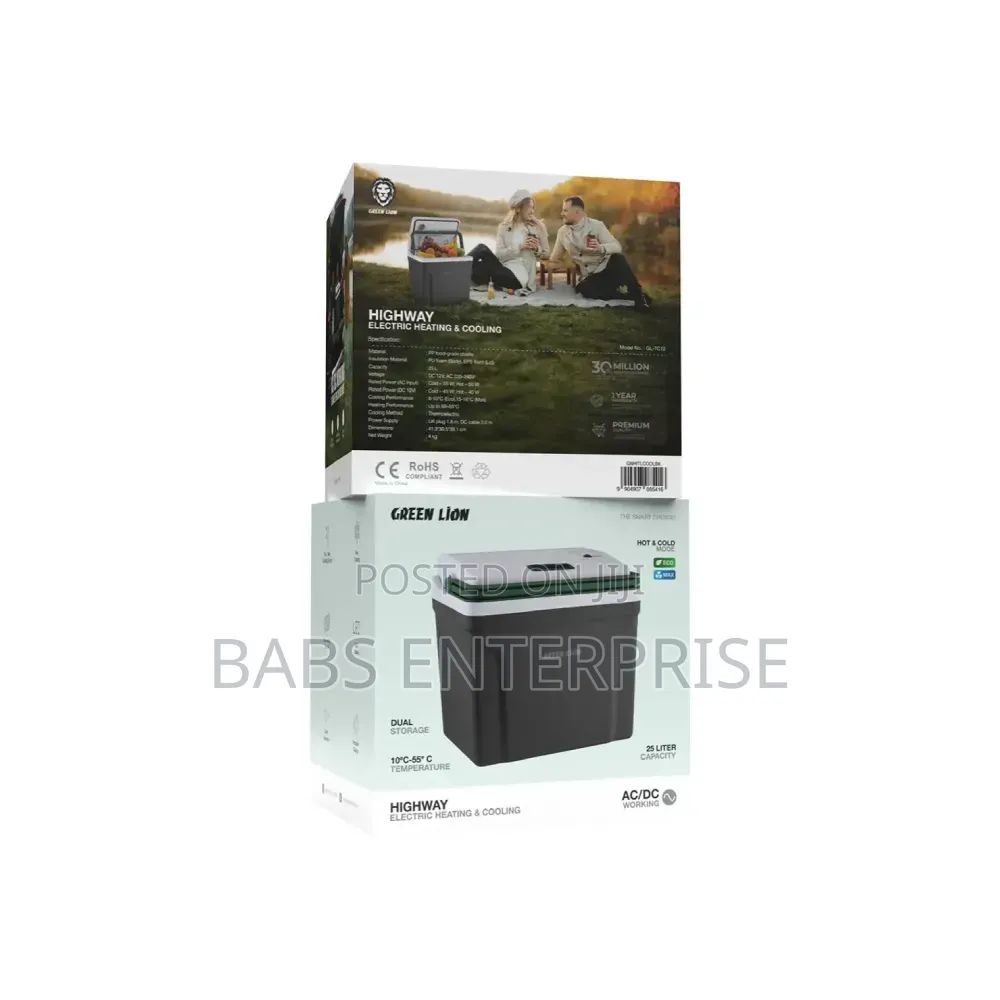 Green Lion Highway Electric Heating and Cooling Fridge – Black
