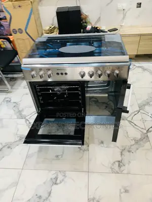 Available Now Sliver Gas Cooker Oven 5burner 60/90