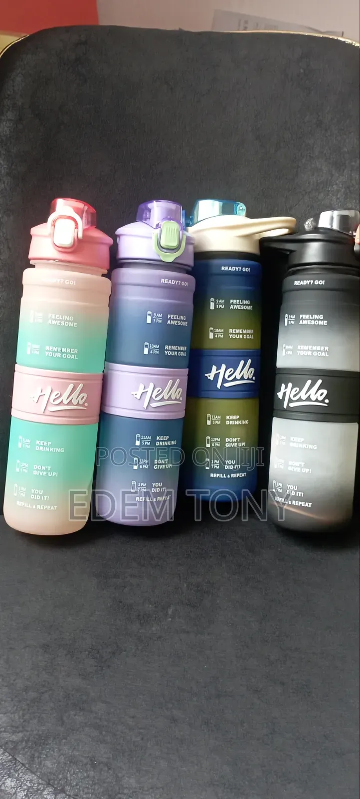 Motivational Water Bottle With Time Marker