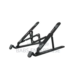 Green Lion Foldable Laptop Stand 7 Tilts – Black