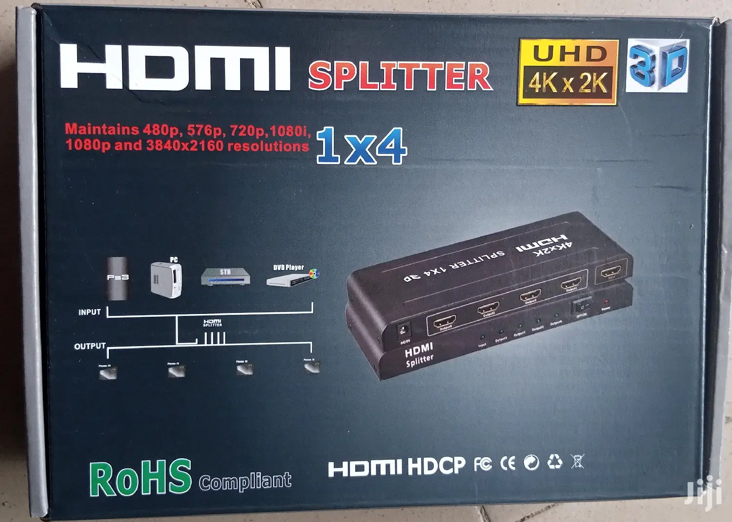 4k HDMI 4 Port Splitter