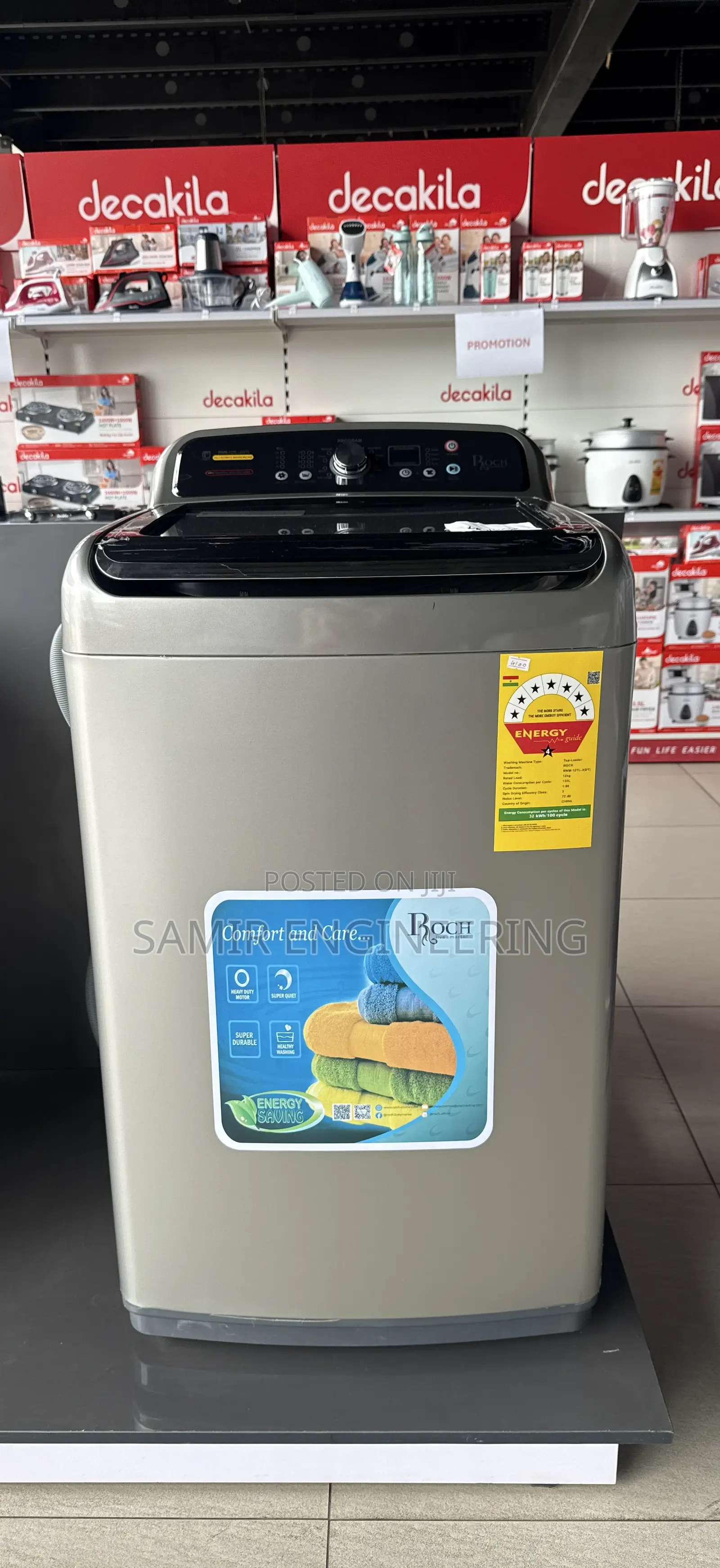 Roch Grey Top Loading Automatic Washing Machine 12 Kg