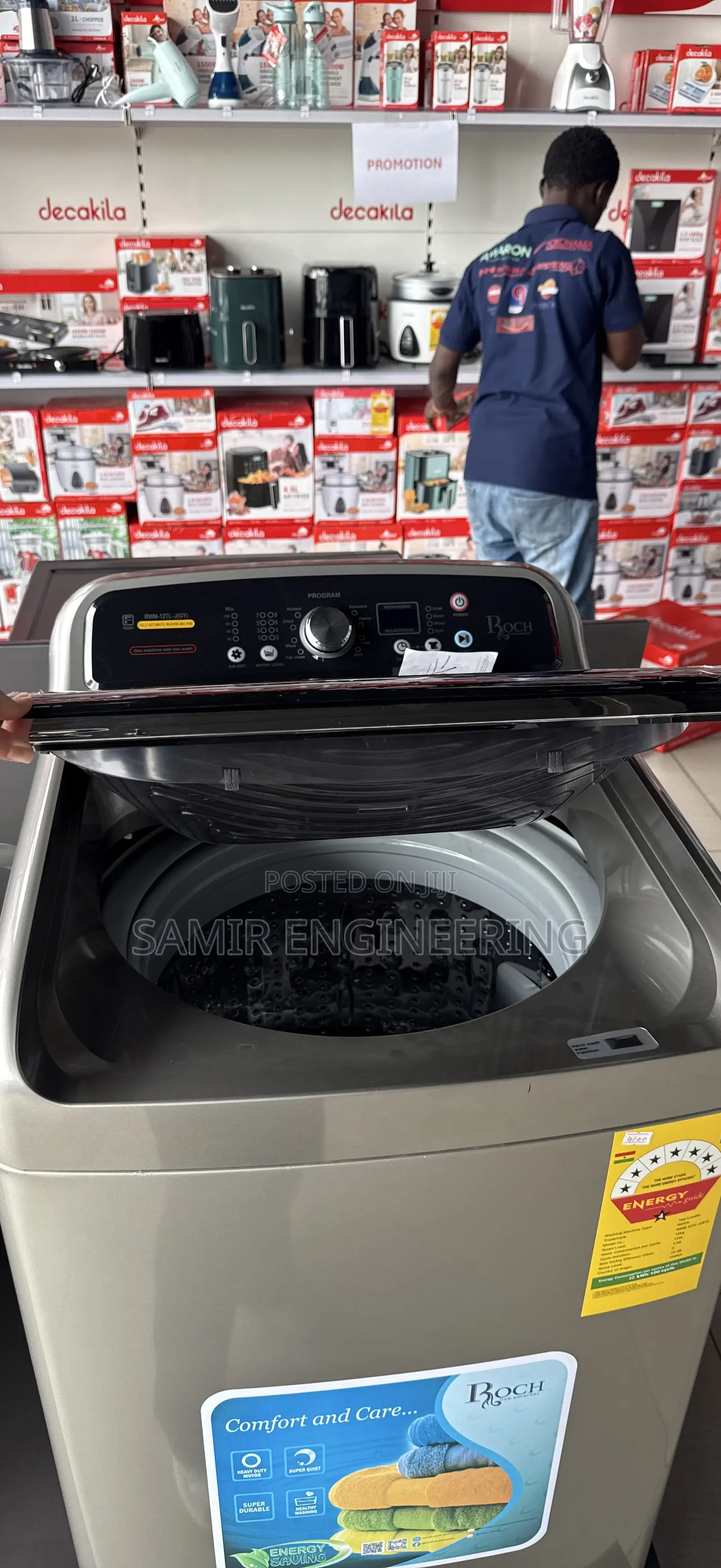 Roch Grey Top Loading Automatic Washing Machine 12 Kg