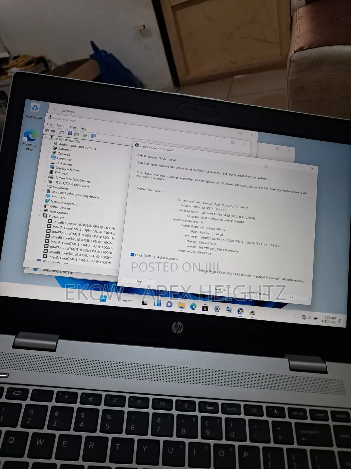Laptop HP ProBook 640 G5 8GB Intel Core i5 SSD 256GB