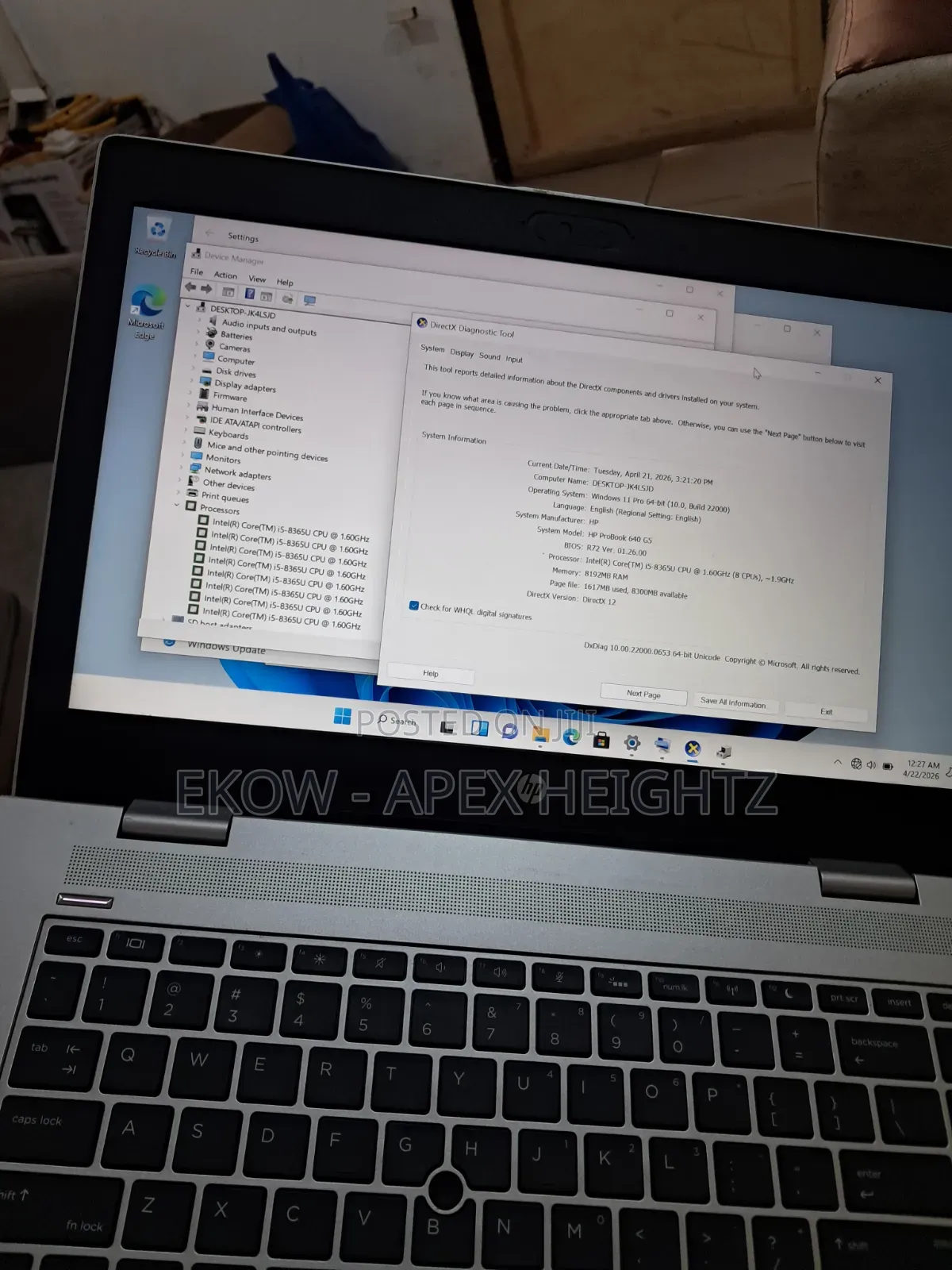 Laptop HP ProBook 640 G5 8GB Intel Core i5 SSD 256GB