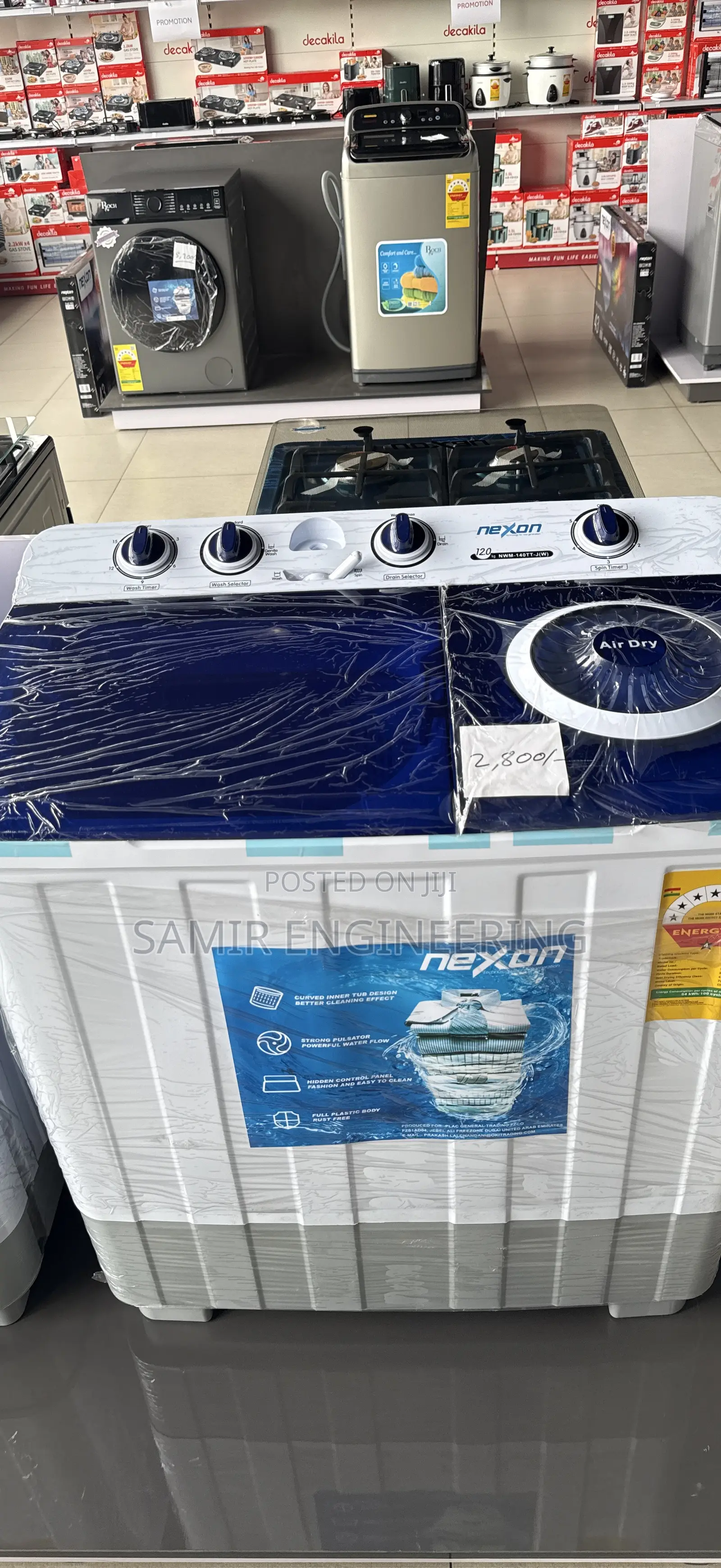 Nexon Twin Tub Top Loading White Washing Machine 12kg