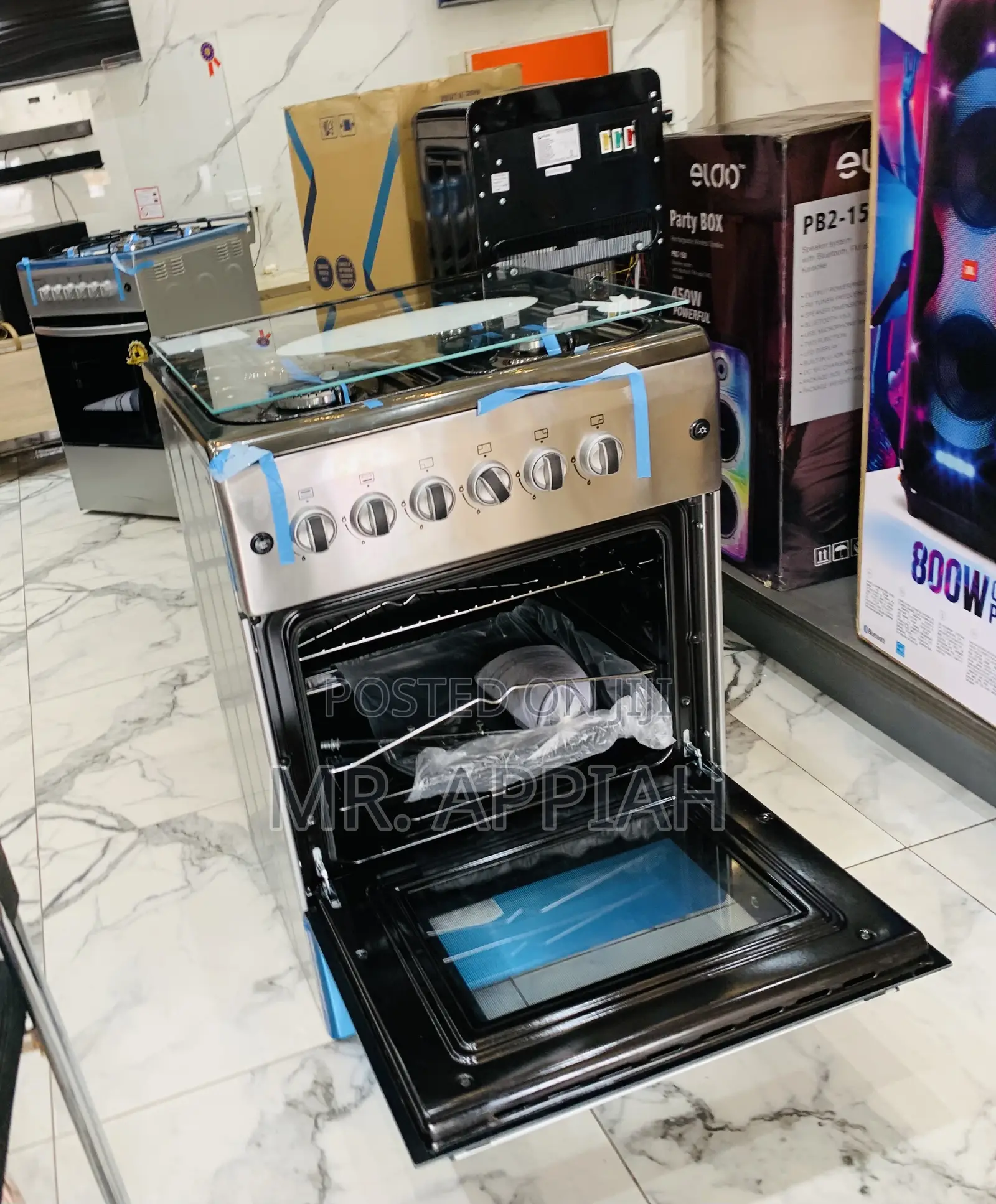 Fast Cooking Ferre 60x60cm 4 Burner Freestanding Cooker With Oven.