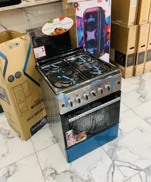 Get Unique Ferre 60x60cm 4 Burner Freestanding Cooker(Gray)Oven.