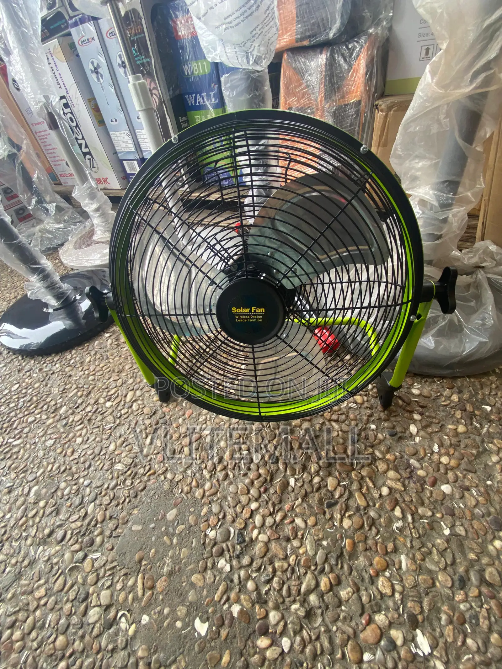 Portable, Rechargeable Solar-powered Fan,