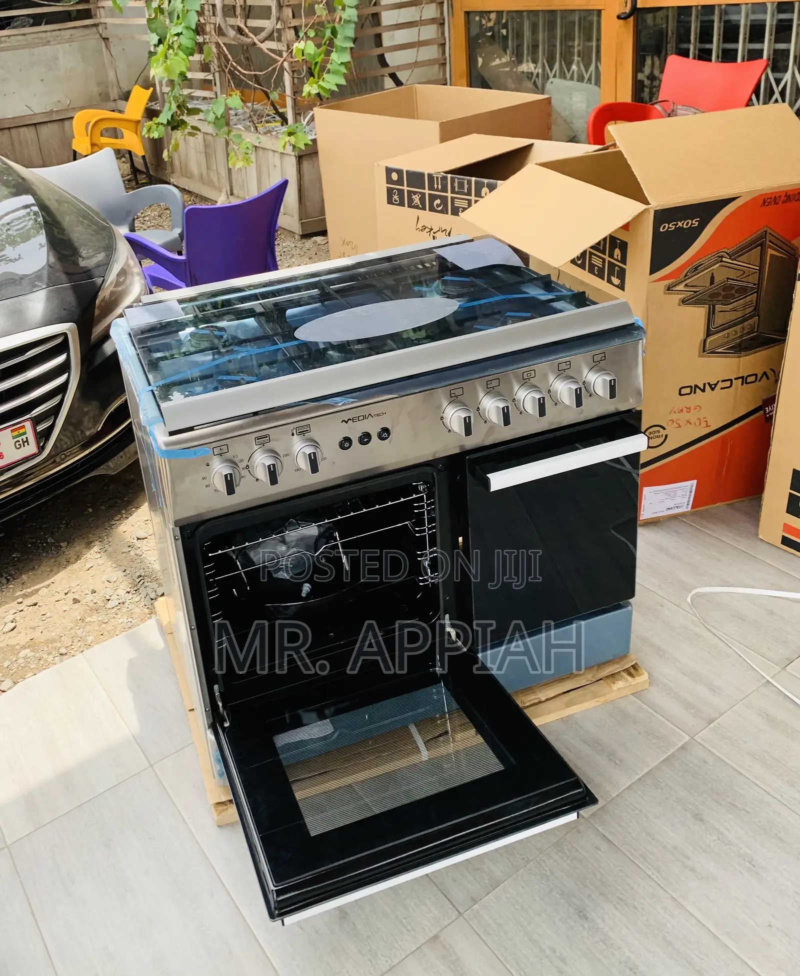 Shop Durable Mediatech 60x90cm 5 Gas Burner With Oven(Gray).