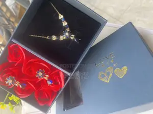 Royal Blue Floral Jewelry Set