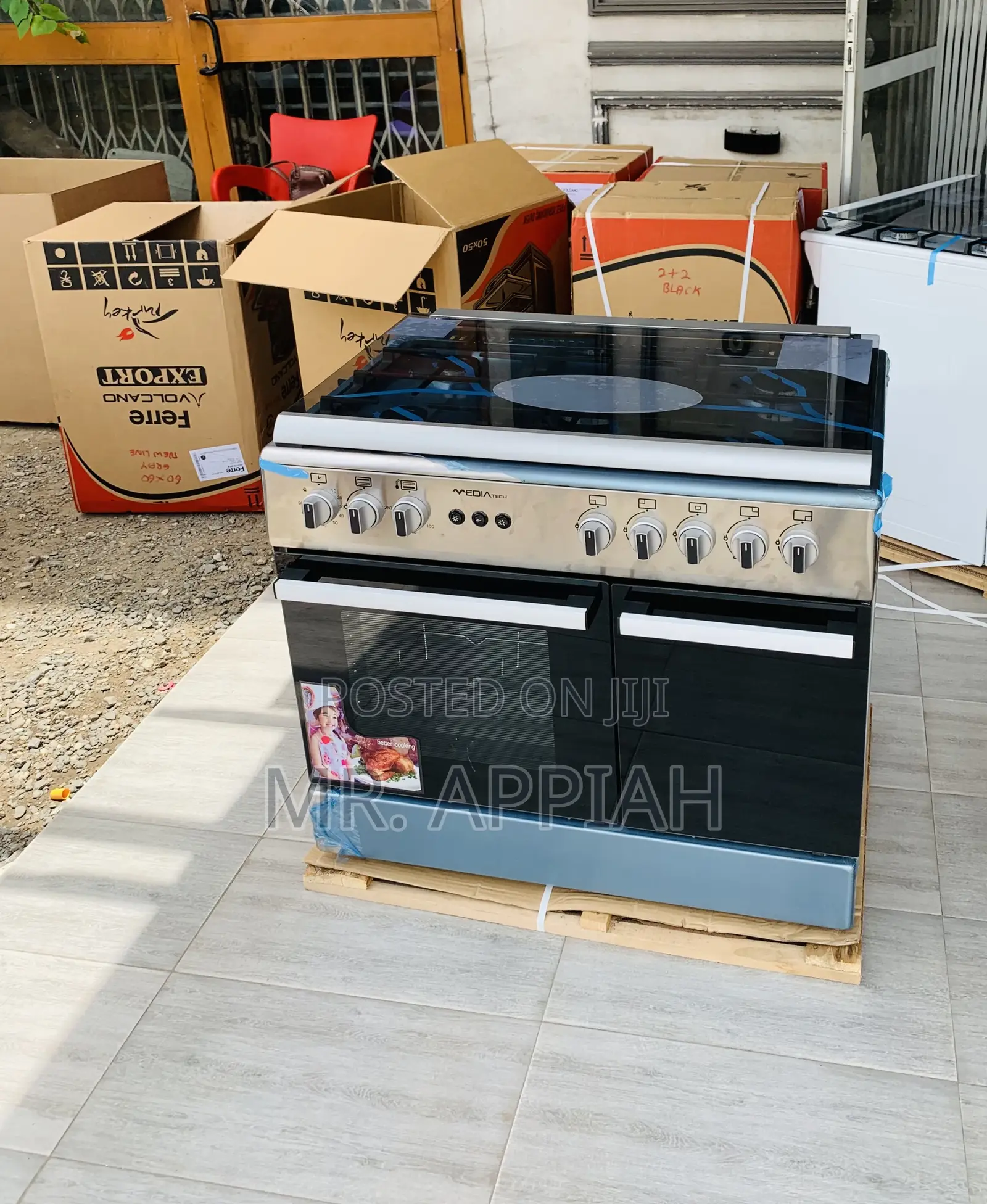 Shop Affordable Mediatech 60x90cm 5 Gas Burner With Grill(Gray).