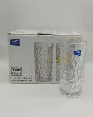 G-Horse 6-Piece Glass Tumbler Set With a 330ml Capacity.