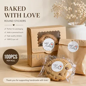 Baked With Love Product Packaging Label Sticker