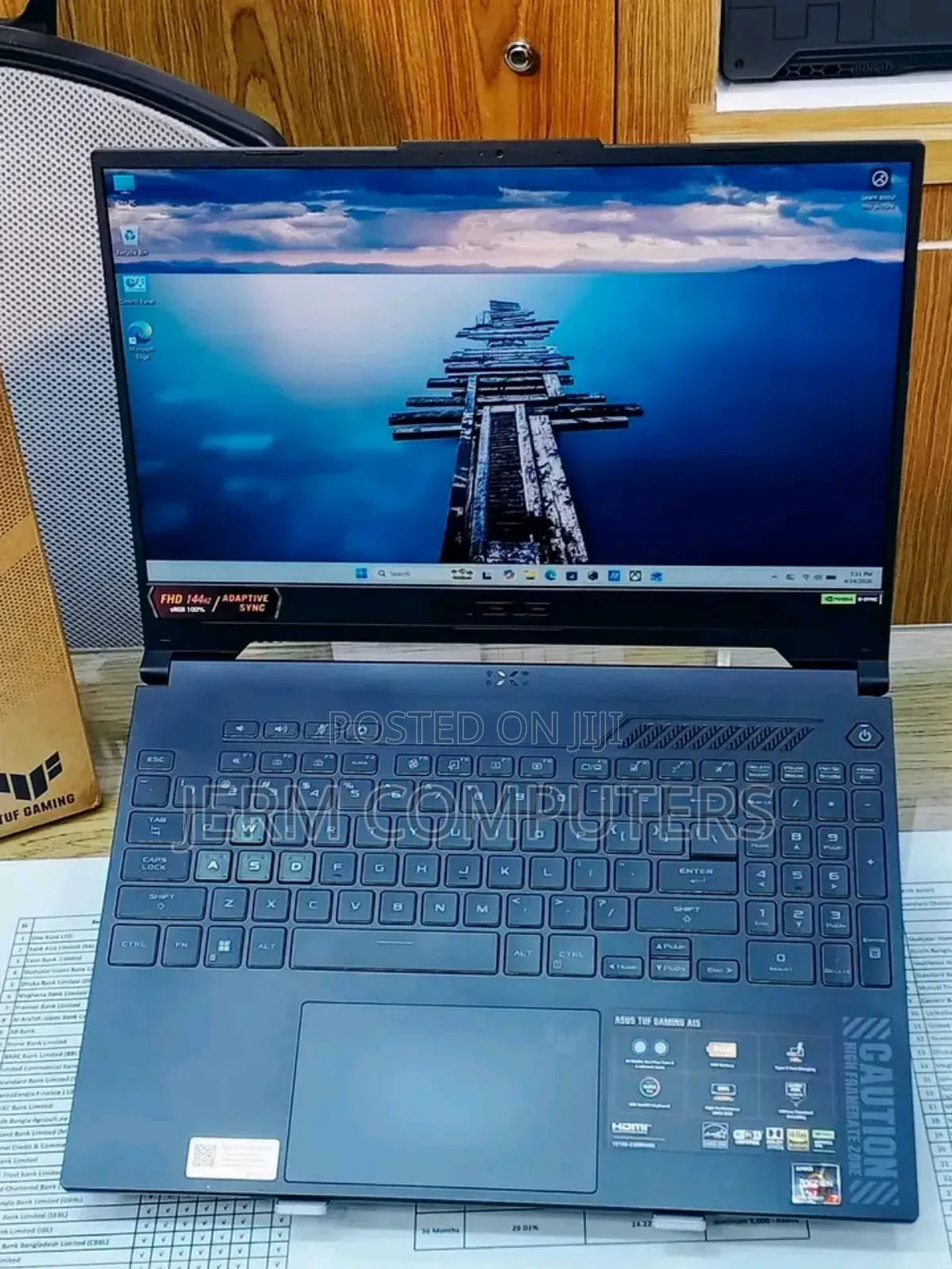 New Laptop Asus TUF Gaming A15 16GB AMD Ryzen 7 SSD 512GB