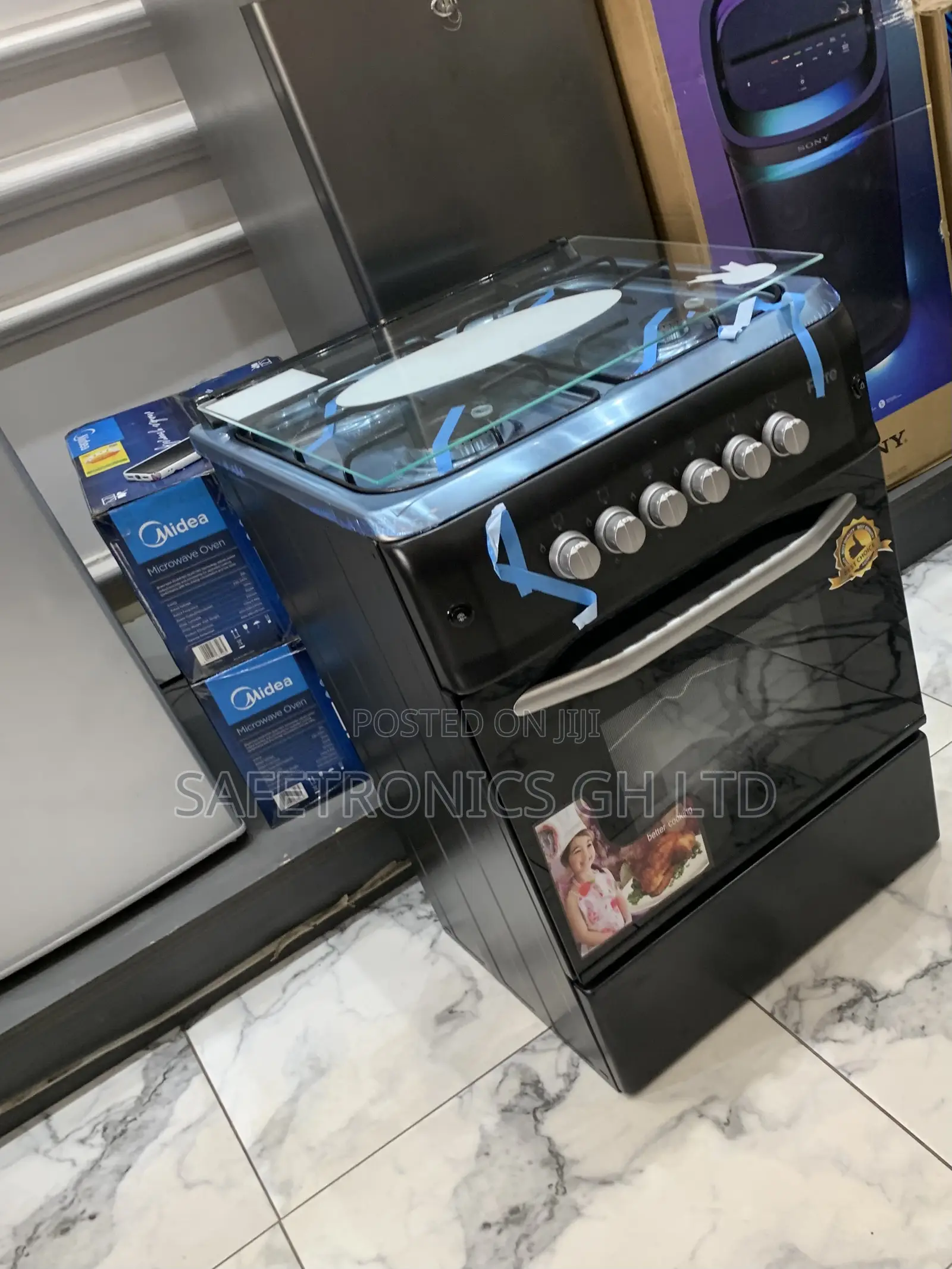 Get Accurate Ferre 60x60 4 Burner Gas Cooker, Auto Ignition