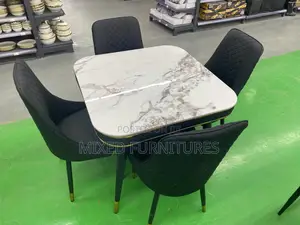 Square Marble 4 Seater Dining Sets