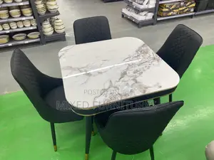 Square Marble 4 Seater Dining Sets