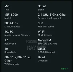 Sprint Netgear 8000 Mifi