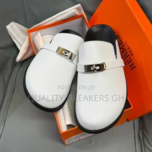 Hermes White Half Shoe