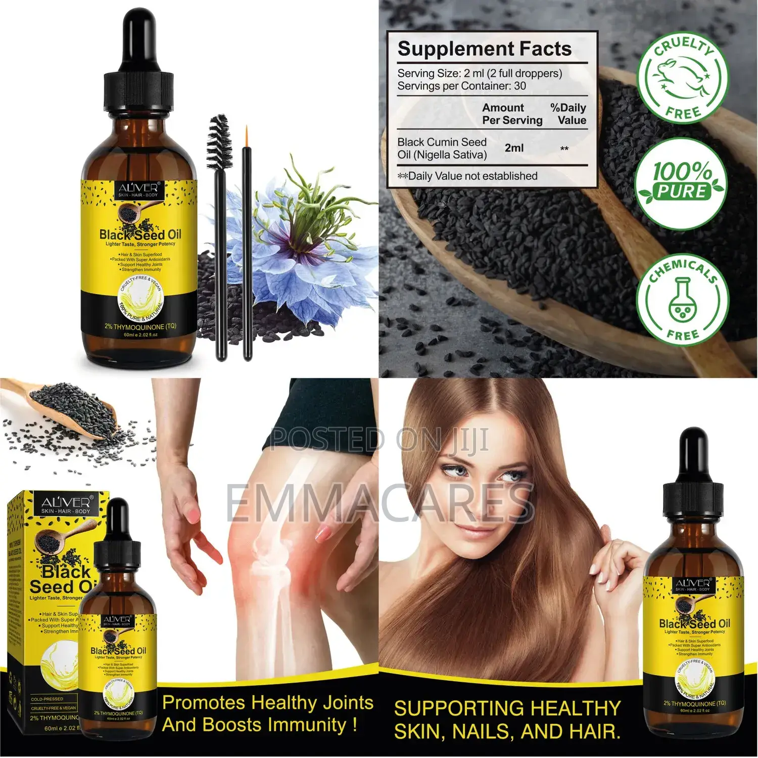 Aliver 2% Thymoquinone Black Seed Oil