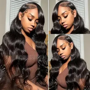 Premium Synthetic Lace Front Wig Long Curly, Heat Resistant, Body Wave