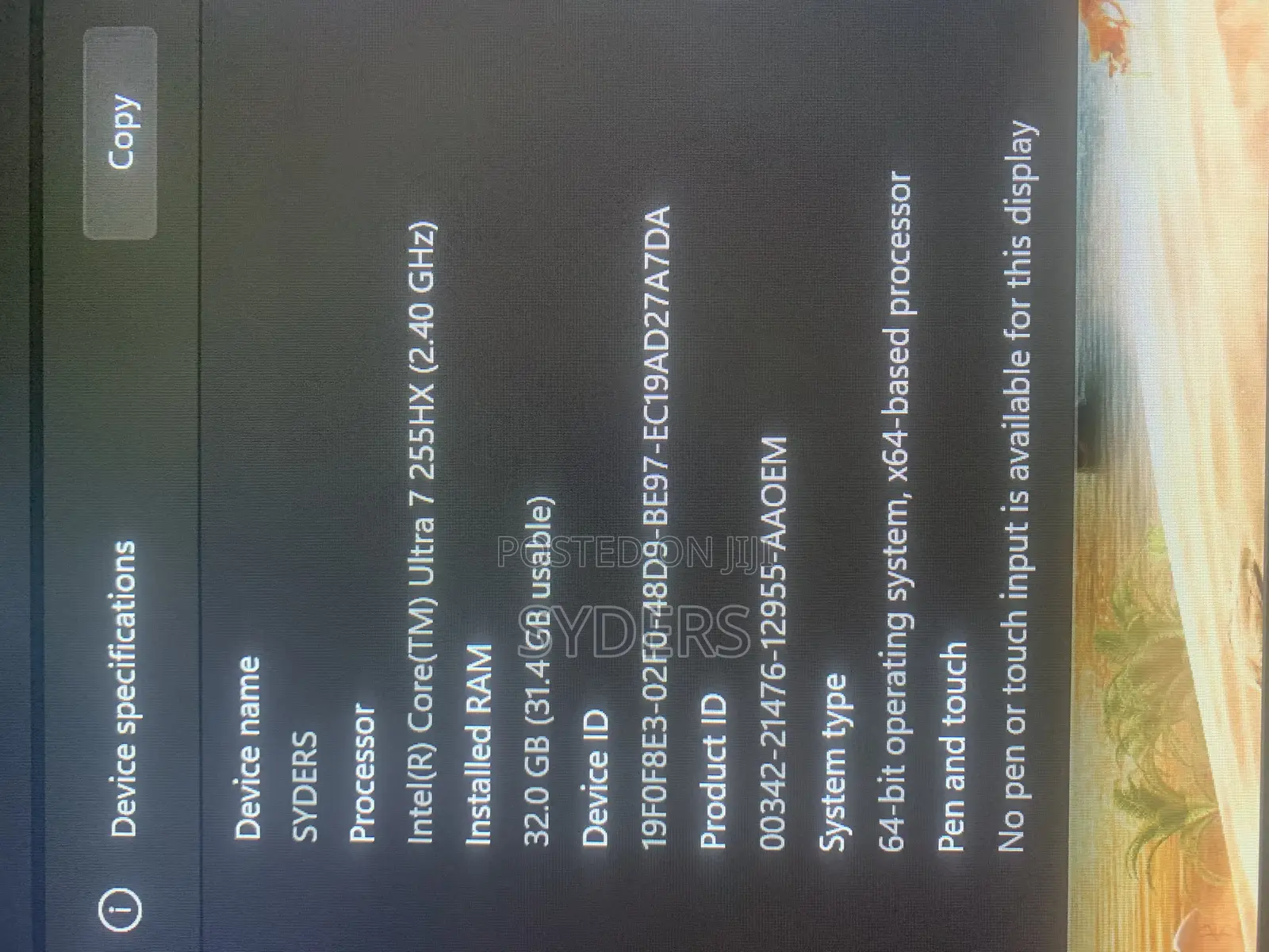 Laptop Lenovo Lrgion 7i 32GB Intel Core Ultra 7 SSD 2T for sale ...