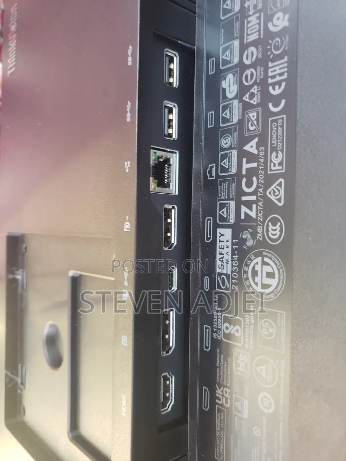 Lenovo Thinkvision T24m-20 23.8" FHD Usb-C Hub Monitor - 2022 Model