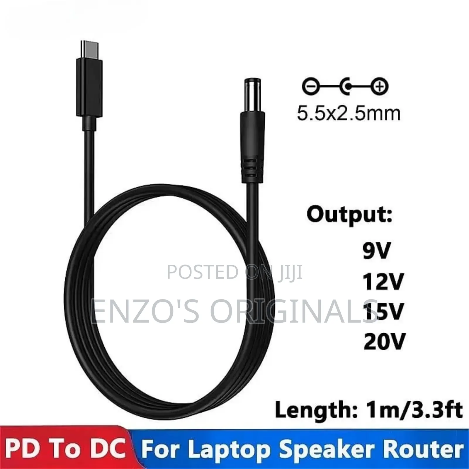 Usb-C to 12v Pin for Router Type-C to 12v Devices 12v Charger
